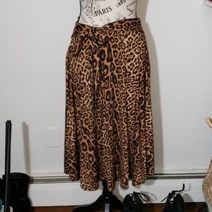 Belle Poque Retro A line leopard skirt